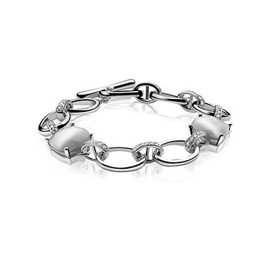 Armband met grijze katteoog