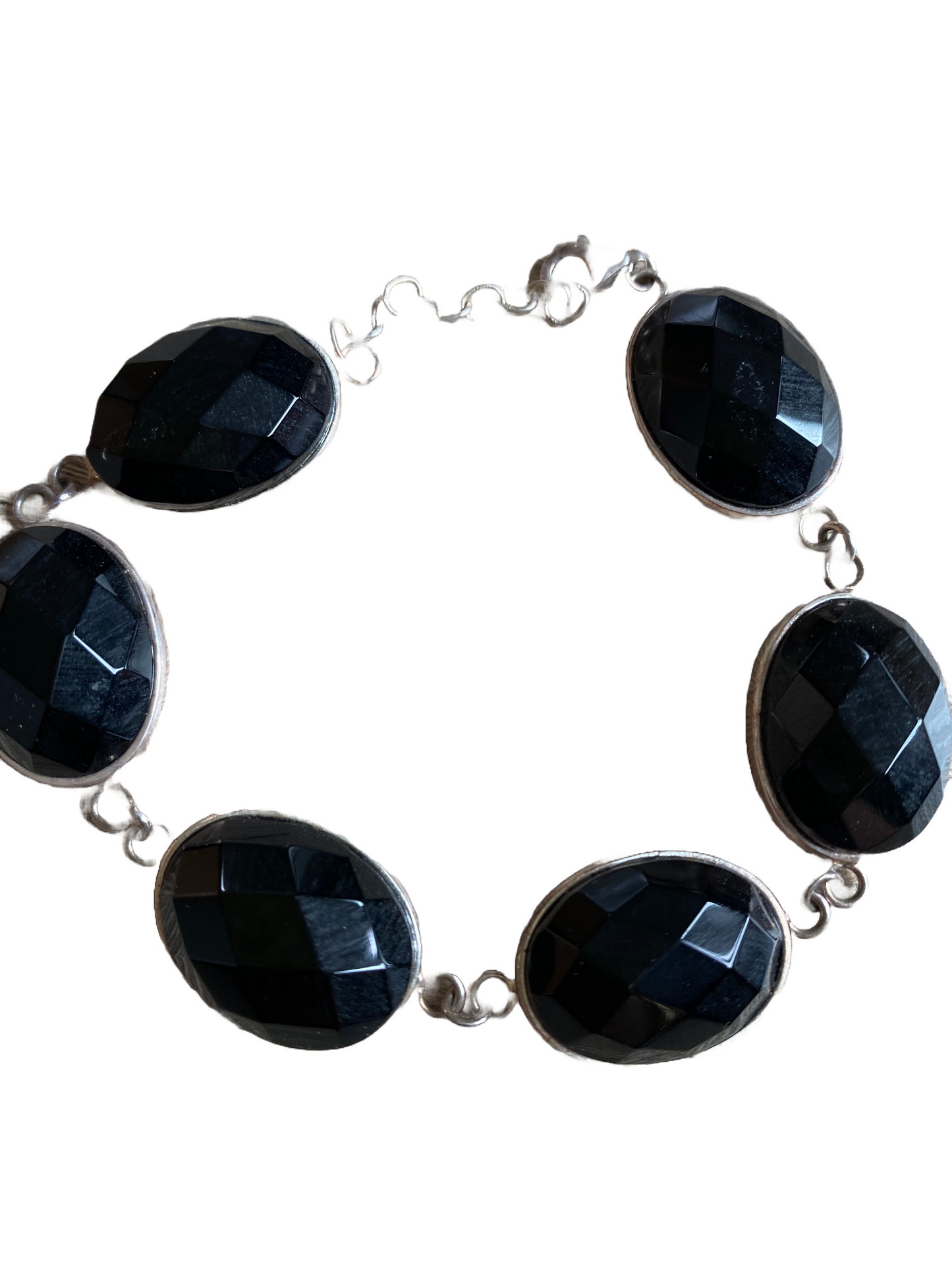 Zilveren armband onyx