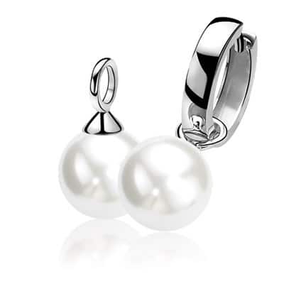 Zinzi oorbedels parels wit