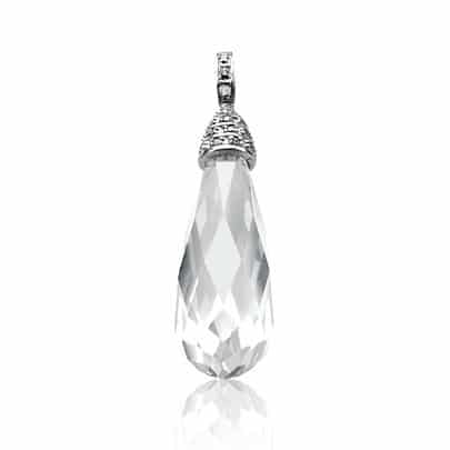 Prachtige Zinzi zilveren pegel hanger wit