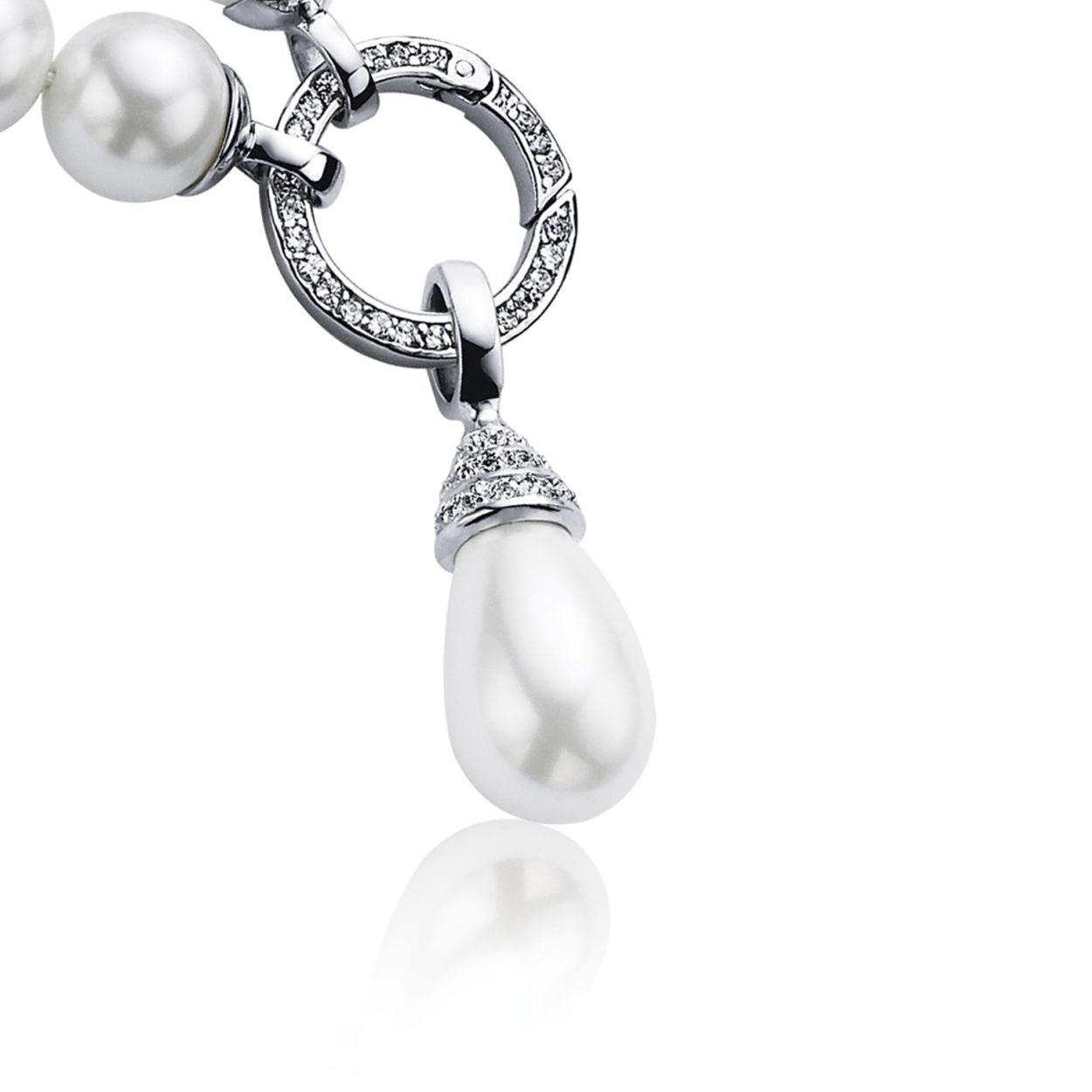 Zinzi - Zilveren Hanger - Witte Parel - Zirkonia (ZIH355W)