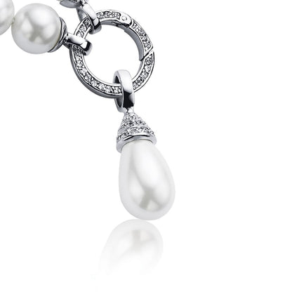 Zinzi - Zilveren Hanger - Witte Parel - Zirkonia (ZIH355W)